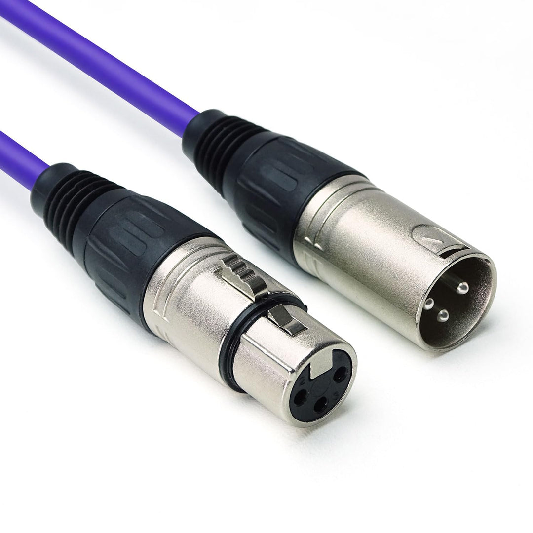 keepdrum mc001xx-6m-pu Mikrofonkabel 3-polig XLR 6m Lila Lila 6m, Lila 6m