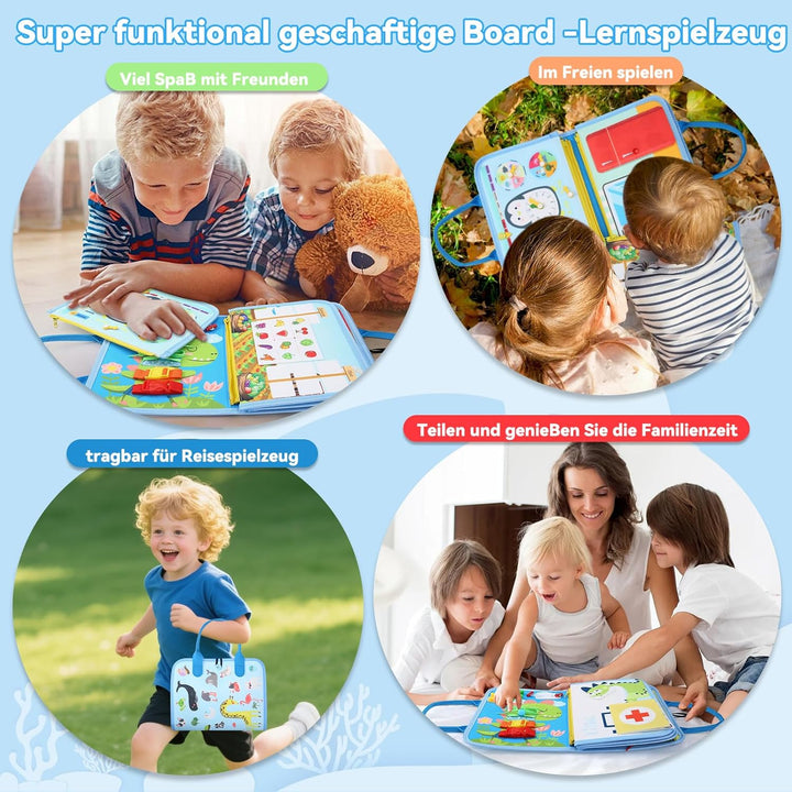 Busy Board Montessori-Spielzeug für Kleinkinder, pädagogisches Lernaktivitäts-Sensory-Board, Entwick