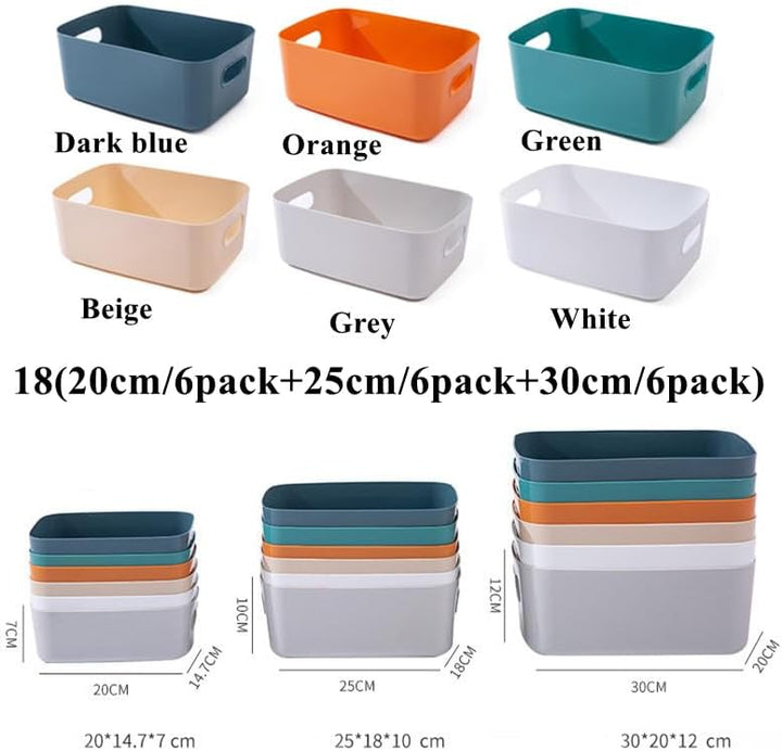 Aufbewahrungsbox Kunststoff Aufbewahrungskorb mit Griffen Küchenschrank Organizer Box Körbe Aufbewah