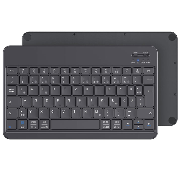 Emetok Deutsche Bluetooth Tastatur für iPad Air/iPad Pro/Mini/iPad 10.9/10.2/9.7/iPhone/Samsung/Andr