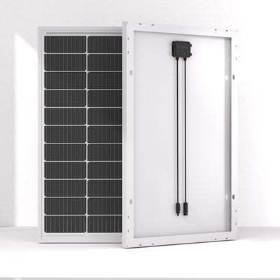 ECO-WORTHY 100 Watt Monokristallines Solarpanel 12 Volt für Wohnmobil Caravan Camper Balkon Schuppen