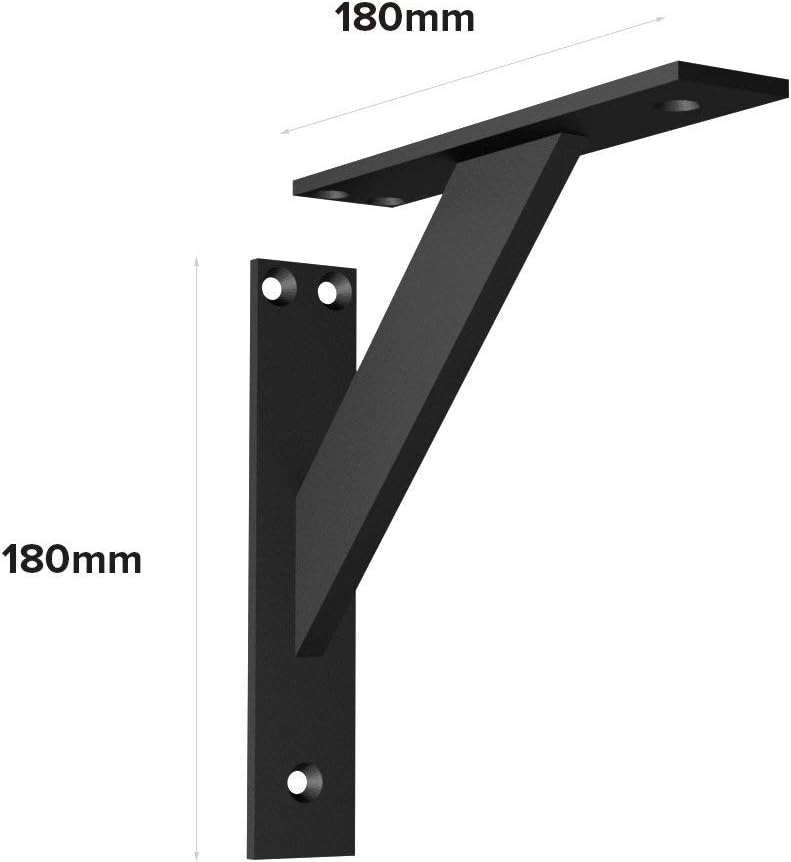 Alusfera Regalhalterung - Dekorative Regalwinkel - Regalhalter 180 mm - Wandregal Halterung - Langle