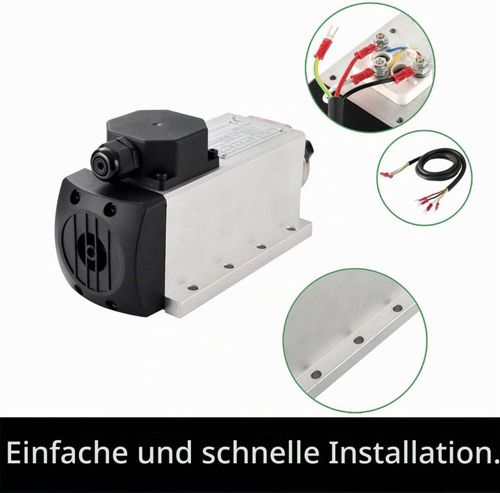 CNC-Spindel-Kit, 220 V, 2,2 kW, 2200 W, luftgekühlt, Motorspindel, quadratisch, CNC-Motorspindel, 2,