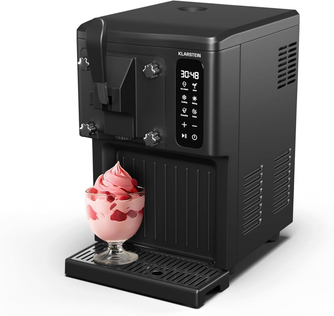 Klarstein Eismaschine Softeismaschine 1,5 L Mit Selbstreinigung, 5 L Kapazität, Keep-Cool-Funktion,
