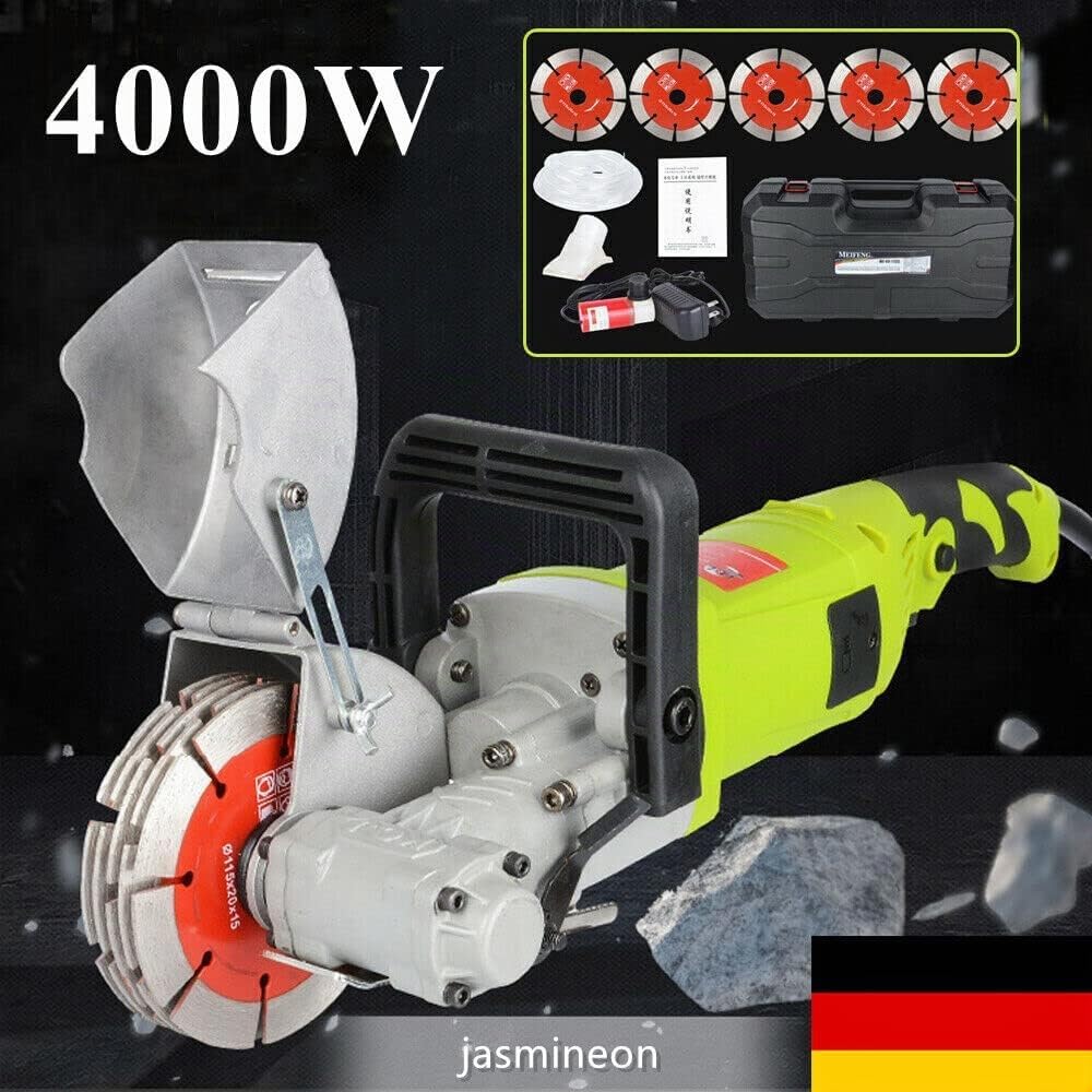 4000W Elektrische Mauernutfräse Schlitzfräse Wandfräse Nutfräser 120mm Mauernutfräse Maschine mit 5