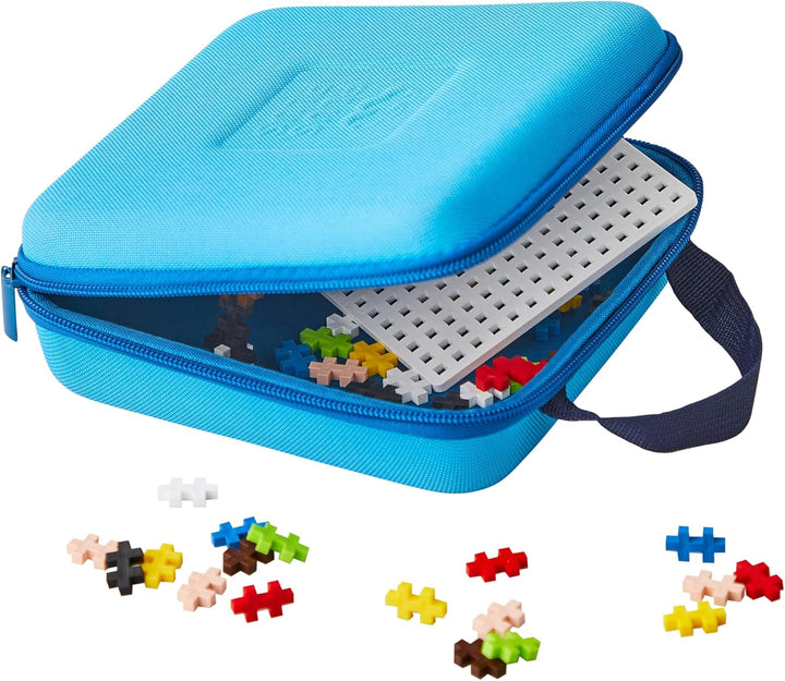 Plus-Plus 9607012 Kreativ-Bausteine, Reisekoffer Set, Geniales Konstruktionsspielzeug, 100 Teile, Bl