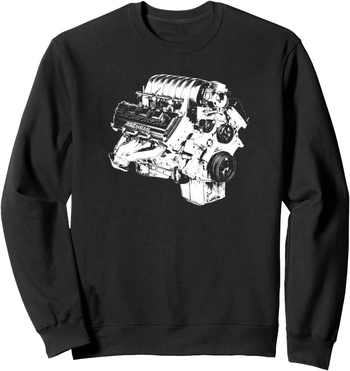 392 Hemi Head V8 Motor-Silhouette Sweatshirt