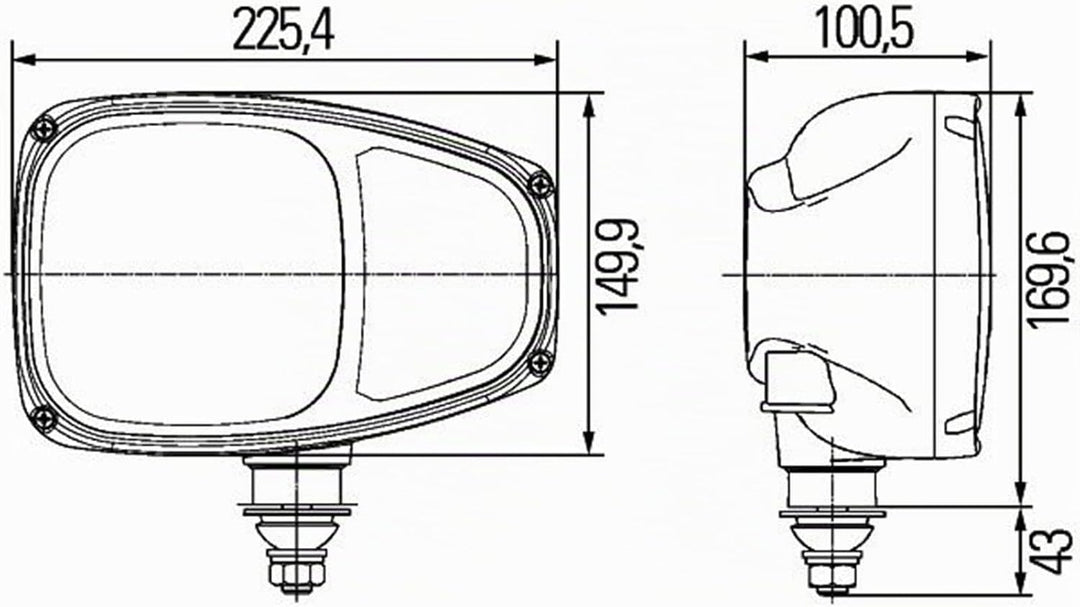 HELLA - Glühlampe-Hauptscheinwerfer - Combi 220 - 24V - geschraubt - Stecker: DEUTSCH Stecker - link