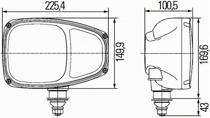 HELLA - Glühlampe-Hauptscheinwerfer - Combi 220 - 24V - geschraubt - Stecker: DEUTSCH Stecker - link