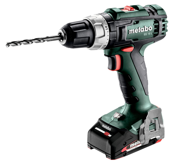 Metabo Akku-Bohrschrauber BS 18 L – 602321500 – 18 V – Bohrschrauber mit praktischem Bitdepot – Inkl