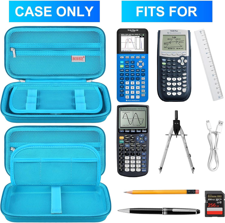 BOVKE Robuste Taschenrechner-Tasche für Texas Instruments TI-84 Plus CE Farbgrafiktaschenrechner/TI-