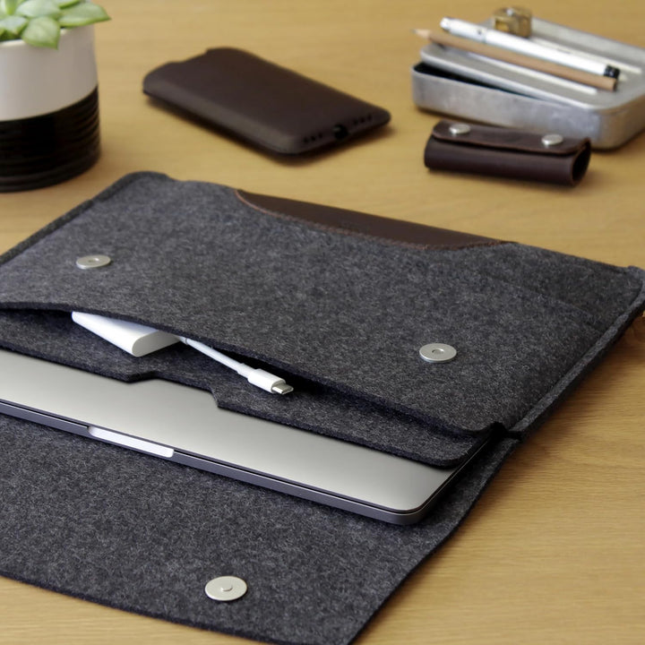 Pack & Smooch Hülle für MacBook Air 15 (2023) MacBook Air 15 case Sleeve 100% Wollfilz Und Pflanzlic