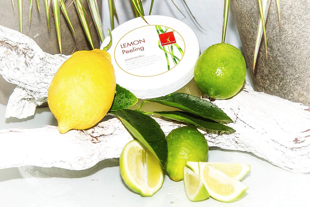 Zucker-Peeling | Sugar Body Scrub ohne Konservierungsmittel | Dusch- & Körperpeeling | Lemon, 200ml
