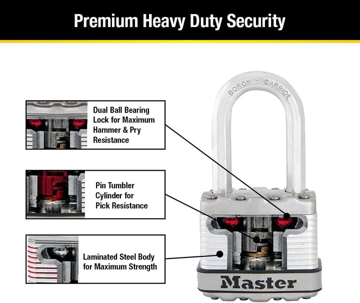 Master Lock M1XDLF Magnum Vorhängeschloss mit Schlüssel, 1 Stück