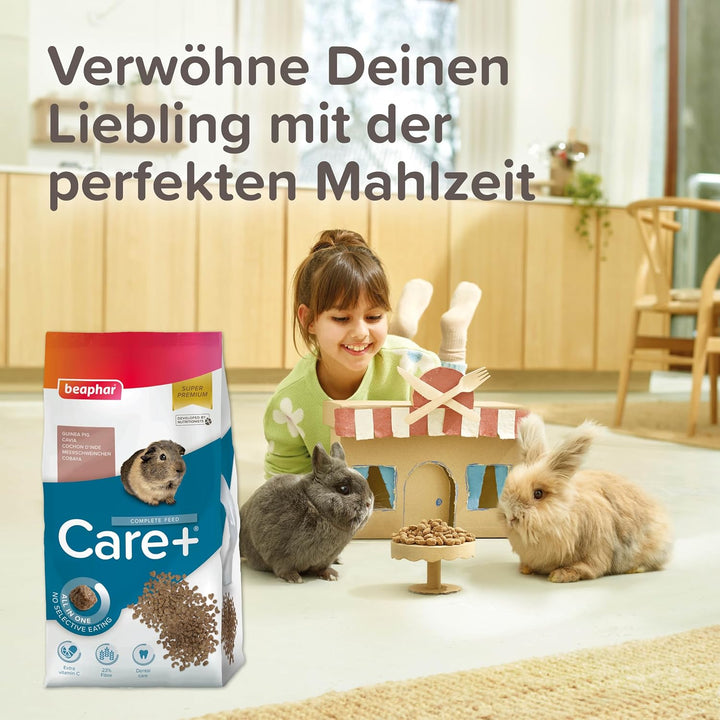 Care+ Meerschweinchen | Meerschweinchenfutter mit lebenswichtigem Vitamin C | Fördert den gesunden Z