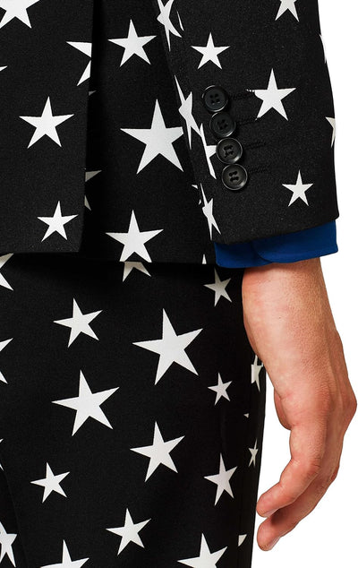 OppoSuits Herren Opposuits Halloween Suit For Men in Creepy And Stylish Print Anzug 46 Starstruck, 4