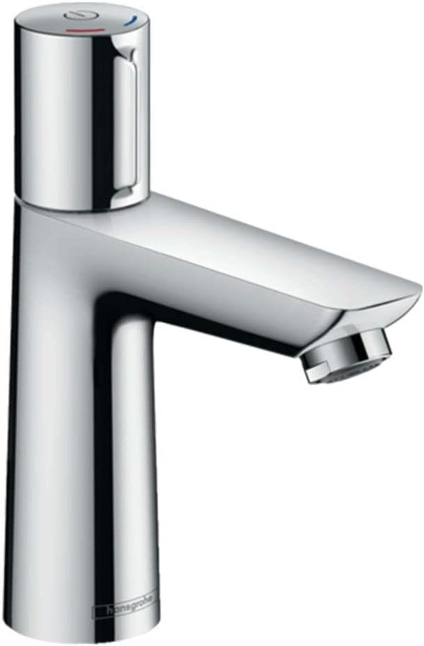 hansgrohe Wasserhahn Talis Select E (Armatur mit Auslauf Höhe 110mm und Zugstangen-Ablaufgarnitur) C