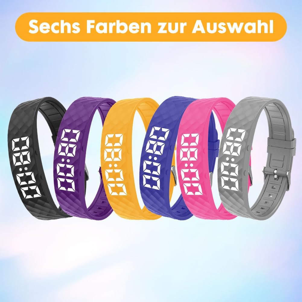 CEWROM Vibrationswecker Armband, Vibrationsalarm Erinnerung Uhr, Silent Vibrating Alarm Reminder Wat