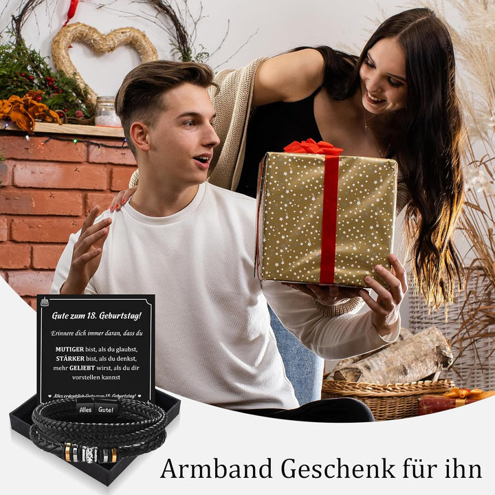 CheersLife An Meinen Sohn Armband Sohn Geschenk von Mama Papa Geburtstagsgeschenk 18. Geburtstag Jun