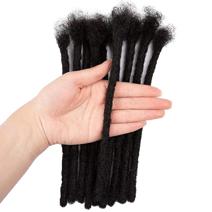 TAOYEMY Dreadlock Extension 8 inch 100% Human Hair Afro Kinky 20 Strands Dreadlock Extensions for Ma