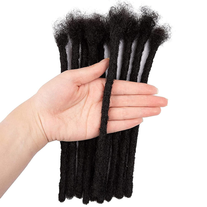 Dreadlock Extension 8 inch 100% Human Hair Afro Kinky 50 Strands Dreadlock Extensions for Man/Women