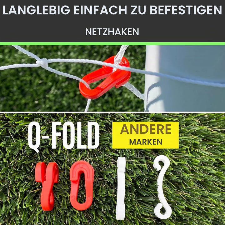 QUICKPLAY Q-Fold Fussballtor | 30 Sekunden Faltbares Fussballtore für Garten Kinder und Erwachsene D
