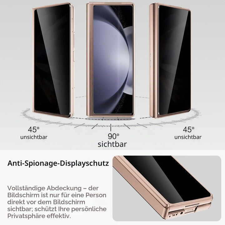 Miimall Kompatibel mit Samsung Galaxy Z Fold 5 Hülle mit Displayschutz Anti-Peeping+Magnetischer Sch