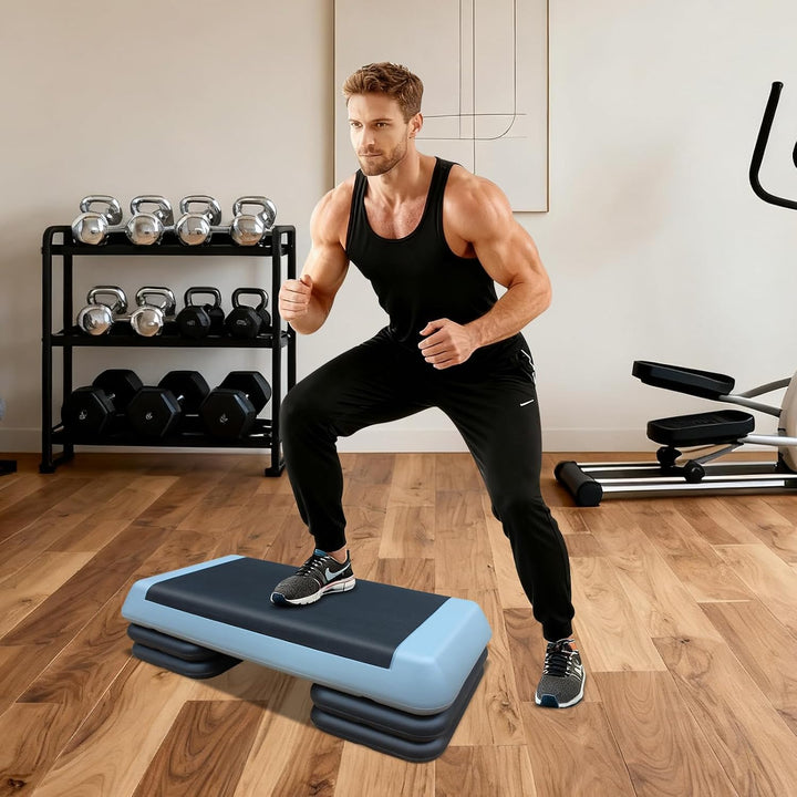 Gecheer Aerobic Stepper, Workout Step Platform, 76cm x 35cm, ABS Material, Höhenverstellbar, für Fit