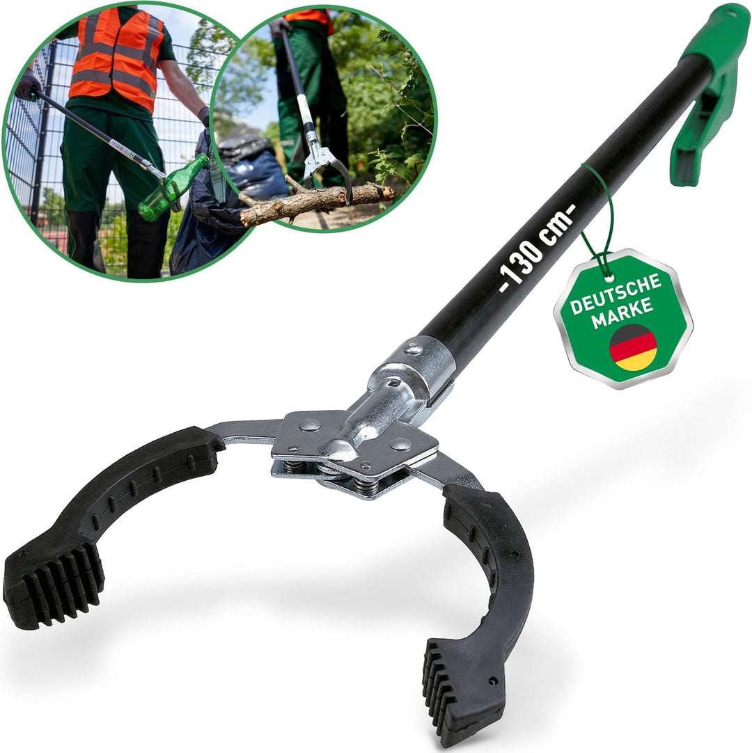 Unger NiftyNabber Pro Müllzange (130 cm lang, Allzweckgreifer, Stahlrohr, Abfallgreifer, Öffnungsmas