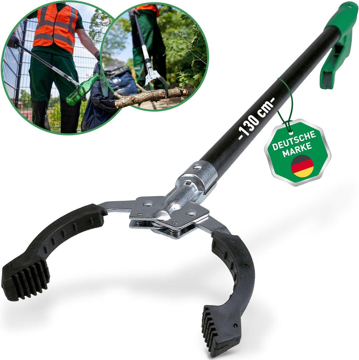 Unger NiftyNabber Pro Müllzange (130 cm lang, Allzweckgreifer, Stahlrohr, Abfallgreifer, Öffnungsmas