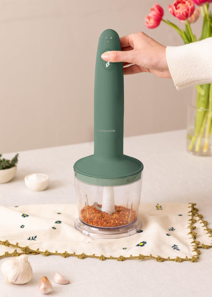 CREATE/FULLMIX RETRO/Stabmixer in Salbeigrün/Mixer und Pürierstab, 6 Geschwindigkeiten, 15000U, 500m