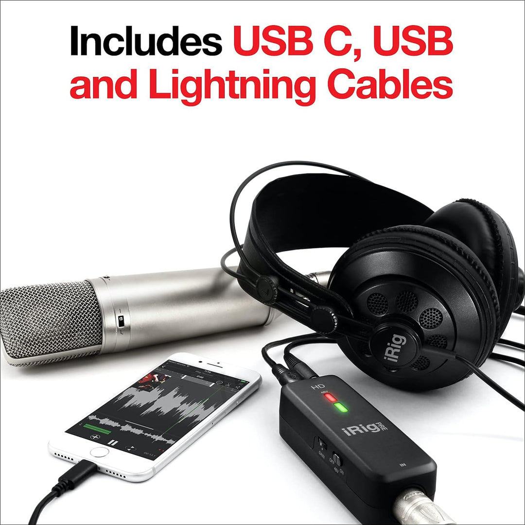 iRig Pre HD - Digital, high definition microphone interface with studio quality preamp, Digital