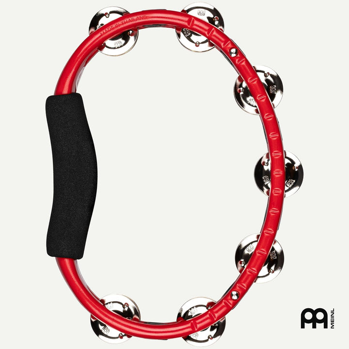 Meinl Percussion TMT1R Tambourine (ABS-Plastik) mit Stahlschellen (2-reihig) - Handmodell, rot