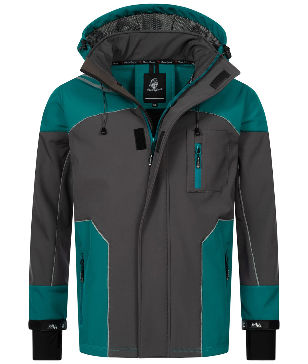 Rock Creek Herren Softshell Jacke Outdoor H-312 S Dunkeltürkis, S Dunkeltürkis