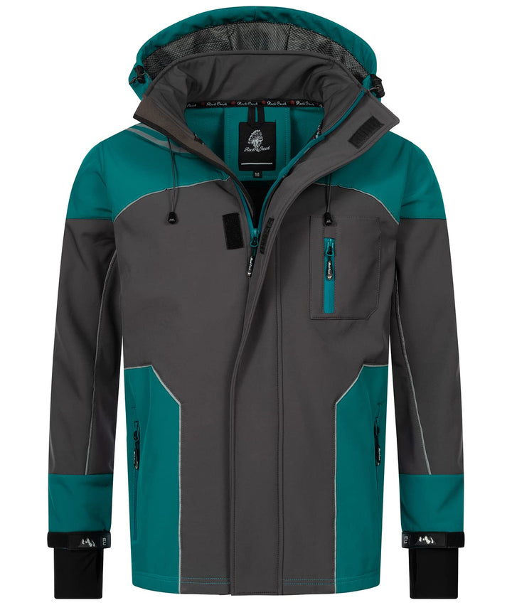 Rock Creek Herren Softshell Jacke Outdoor H-312 S Dunkeltürkis, S Dunkeltürkis