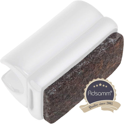 Adsamm® / 16 x Klemmschalengleiter mit Filz/Weiss/ø 10-11 mm/Rund/Schalengleiter mit austauschbarem