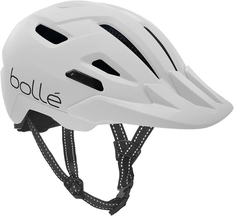 Bollé - Stance Cross, Bike Helmet, Urban Bike Helmet, Mountainbike Helmet, Visor Helmet Weiss M, Wei