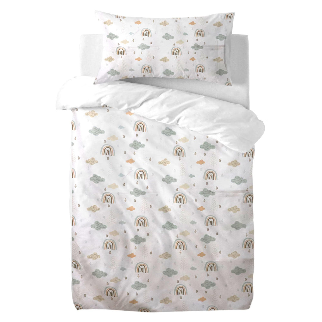 Wendbare Babybettwäsche-Sets (60 x 120 cm), 100 % Baumwolle, bestehend aus Bettbezug und Kissenbezug