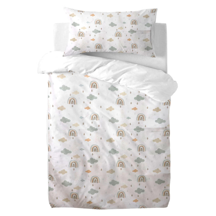 Wendbare Babybettwäsche-Sets (60 x 120 cm), 100 % Baumwolle, bestehend aus Bettbezug und Kissenbezug
