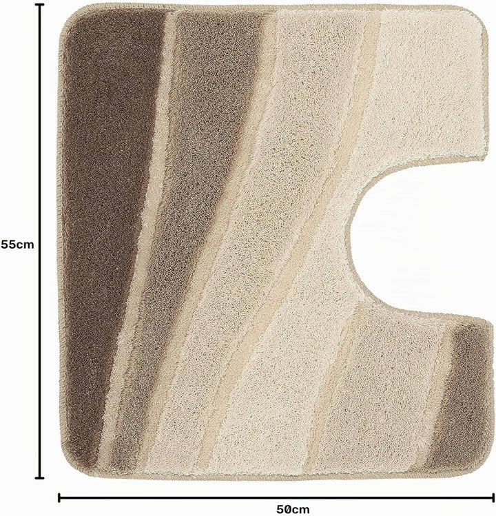 Meusch WC-Vorleger Ocean hellgrau 55 x 50 cm 55 x 50 cm Taupe, 55 x 50 cm Taupe