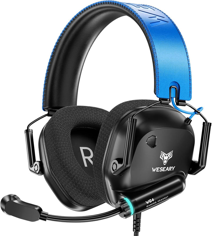 WESEARY Gaming Headset, Headset Stereo Gaming Headphones mit Mikrofon für PS4, PS5, PC, Xbox One, Sw