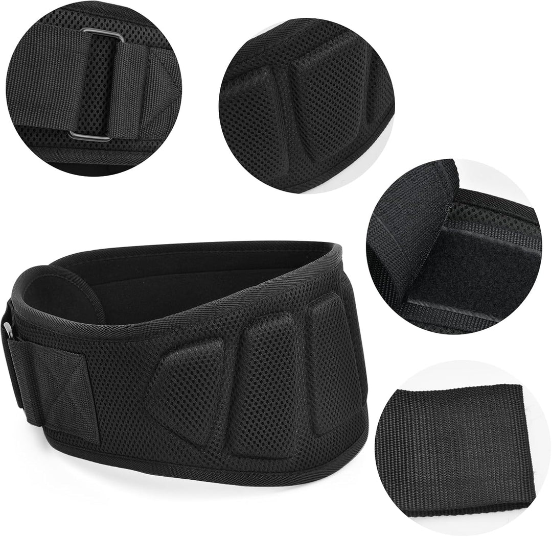 Gewichthebergürtel, Fitness Gürtel Herren Damen S-XL, Rückenstützgürtel Gym Verstellbarer mit Speed