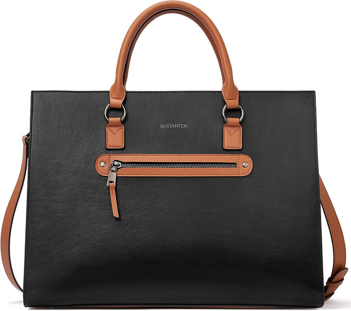 BOSTANTEN Damen Leder Aktentaschen 15.6 Zoll Laptop Handtasche Businesstasche Schultertasche Henkelt