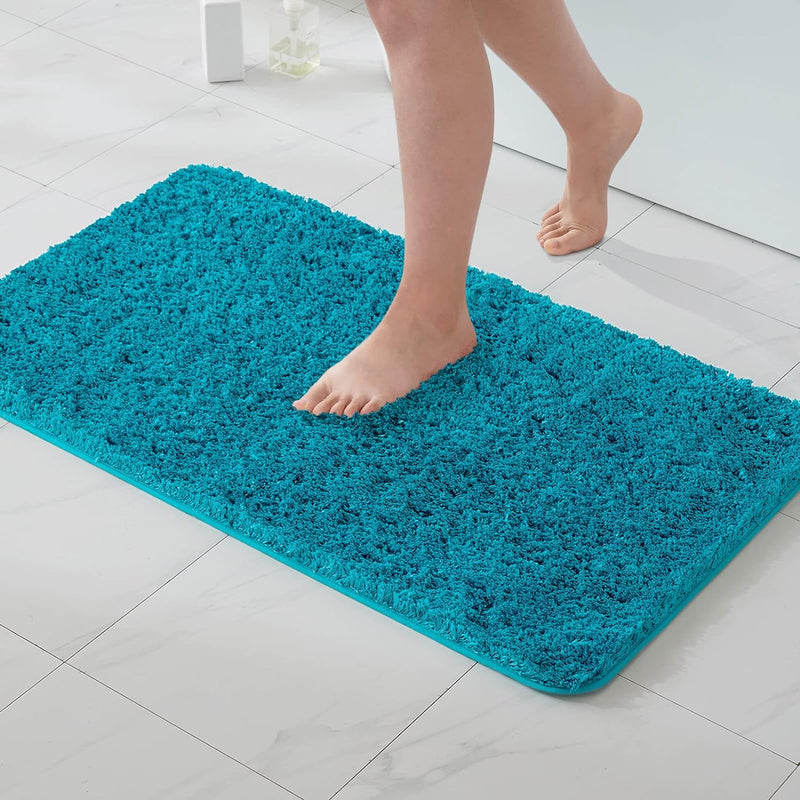 MIULEE Badematte Weiche Badteppich rutschfest Badvorleger Fussmatte Badzimmermatte Bettvorleger Flau