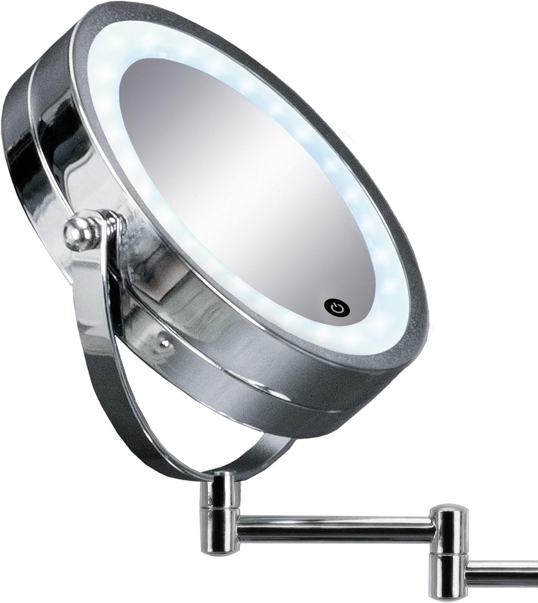 Kleine Wolke Kosmetikspiegel Lumi Mirror Silber Spiegel, Metall chromiert/Glas, Masse: ca. 29 x 36 x