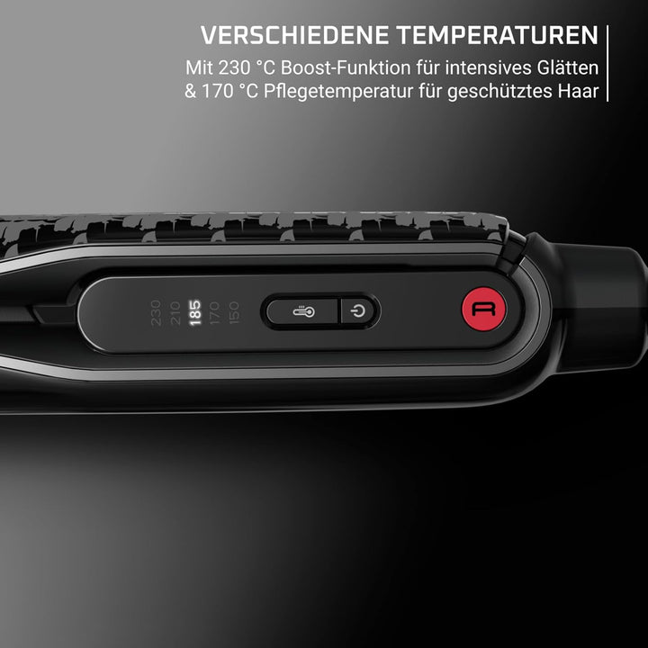 Rowenta x KARL LAGERFELD Thermostyle Haarglätter, Titanium-Beschichtung, Straight & Curl, Temperatur