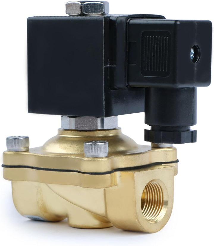 U.S. Solid Solenoid Valve Magnetventil Messing G 3/8" 230V AC Normal geschlossen NC 0-10 bar, elektr
