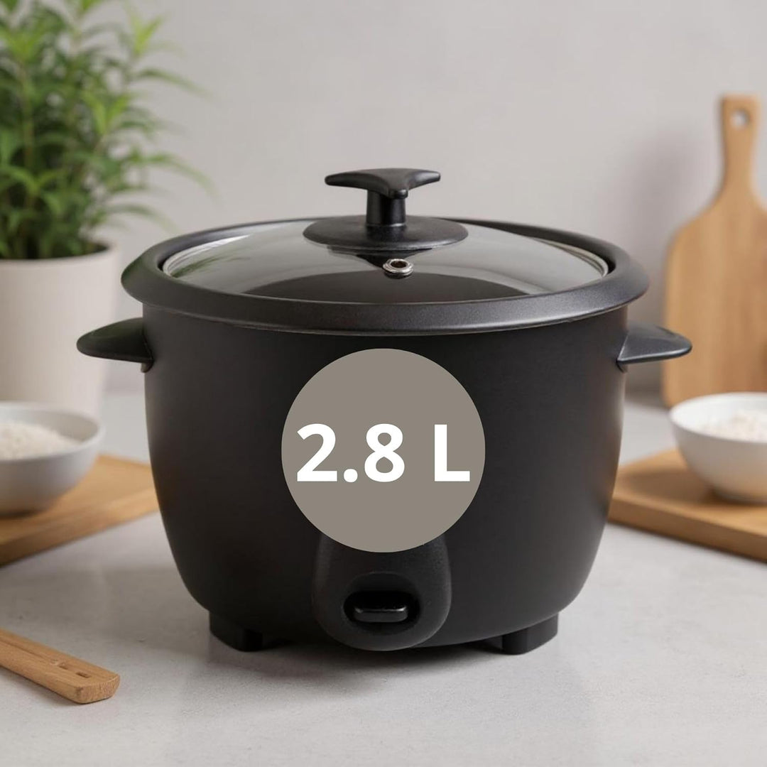 JATA JEAR2528 Elektrischer Reiskocher, Fassungsvermögen 2,8 l, 1000 W, Funktionen: Kochen und Warmha