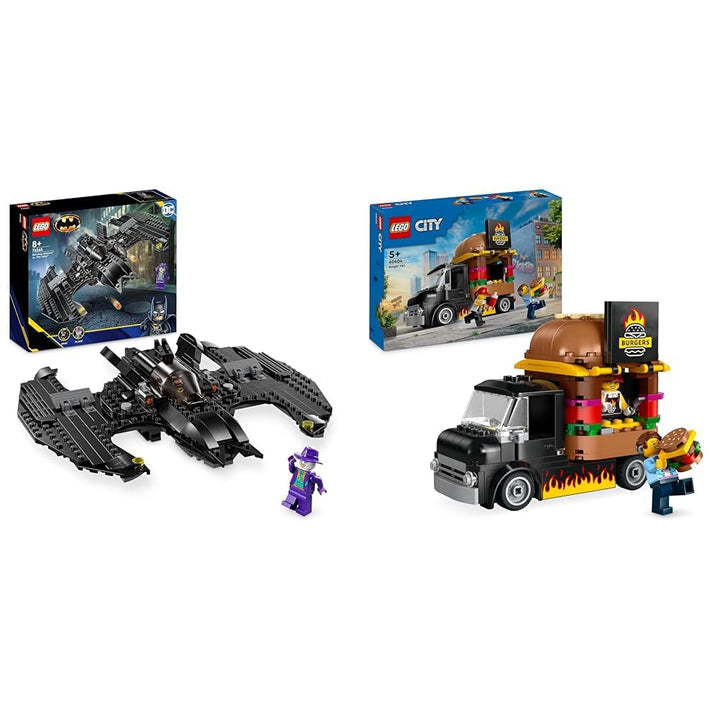 LEGO DC Batwing: Batman vs. The Joker, ikonisches Flugzeug-Spielzeug &amp; City Burger-Truck, Bauset mit