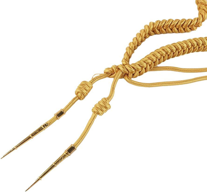 Namvo Goldene Schulterklappen, Aiguillette, geflochtene Schulterkordel, Abzeichen für Uniform, Cospl